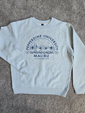 USCAPE Pepperdine University Malibu Heavyweight Crewneck Sweatshirt Gray M